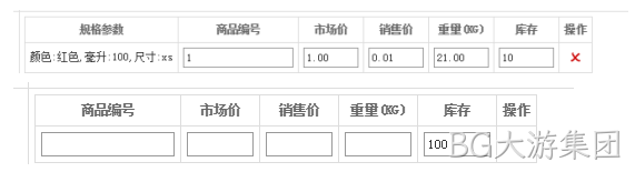 商品规格
