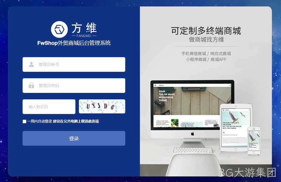 BG大游集团FwShop外贸独立站商城