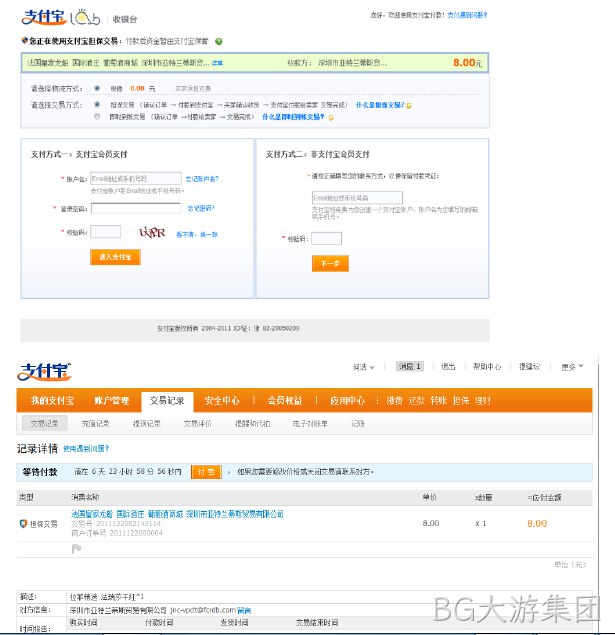 支付宝支付图例